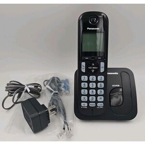 Panasonic KX-TGC200B Cordless Phone 1.6" Backlit Display Call Block Speakerphone